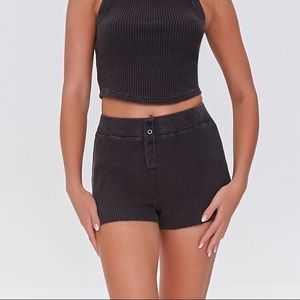 Waffle Knit Frayed Shorts Forever 21 NWOT